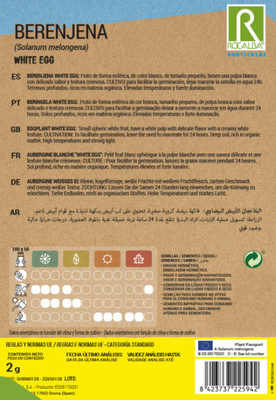 Semilla Berenjena White Egg